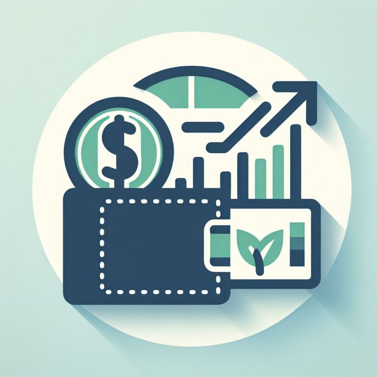 Icon depicting affordability and budgeting with graphics emphasizing savings, budgeting, scholarships, and grants.