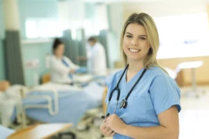 Nursing student at Oulton College during a Lab Practical