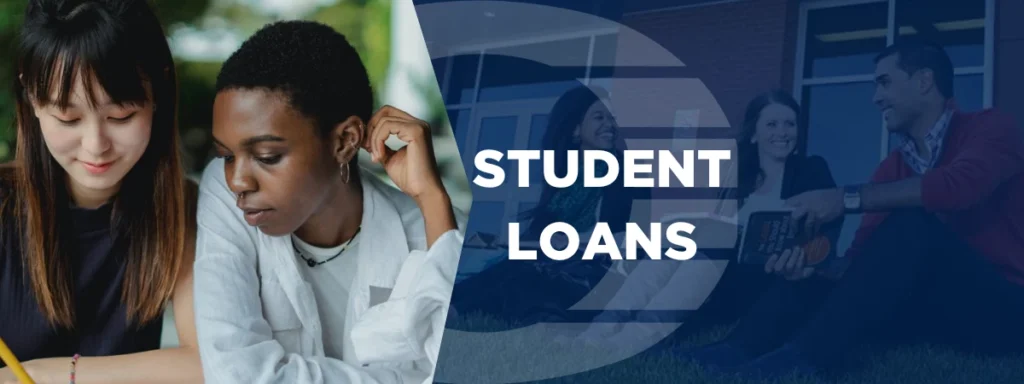 Two pictures in one image. First picture has two students going through documentation. Second picture has Oulton College students sitting outside the Oulton Colleges Flanders court