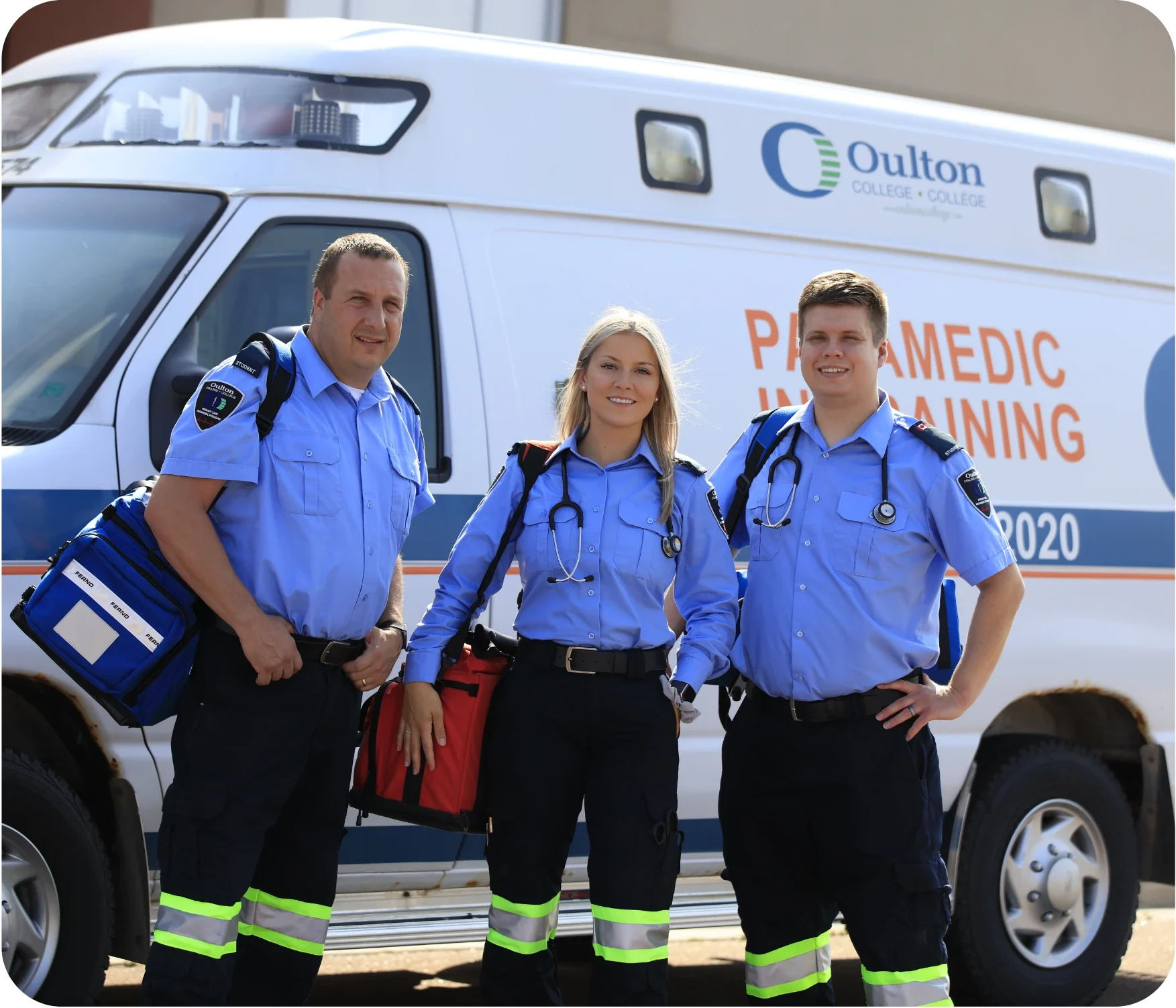 students in the Primary Care Paramedic Program At Oulton College.