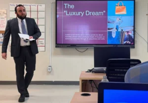 Luxury Branding Guest Speaker Julien Jans speaking on the topic of Luxury branding insights.