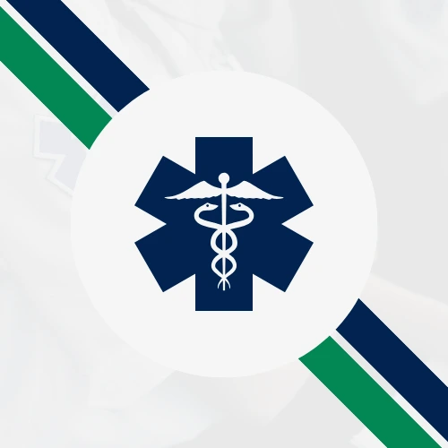 Paramedic Health icon in the Oulton College colors to visually show the hands on experience you gain for the duration of the program.